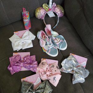 JoJo Bows, JoJo shoes, Unicorn Micky Mouse ears